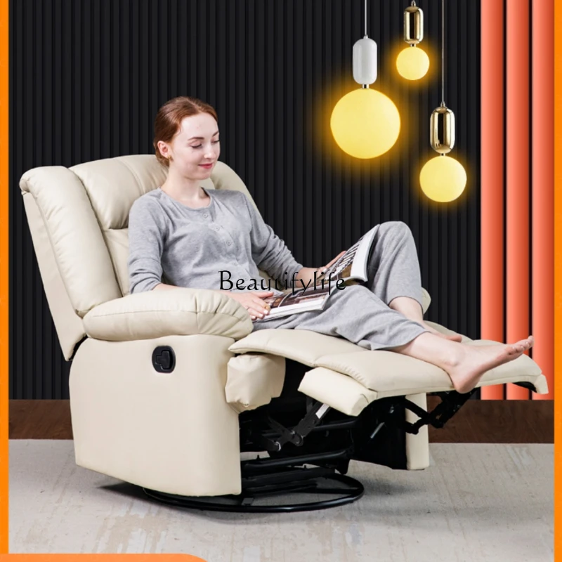 

Single Recliner Leather Electric Multifunctional Living Room Lazy Massage Manicure Faux Leather