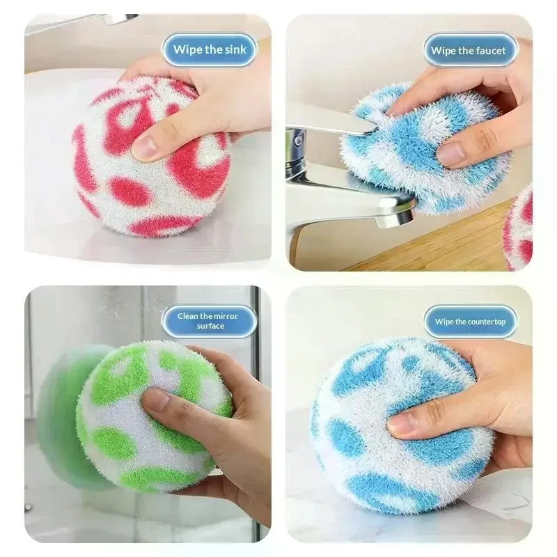 Hanging Kitchen and Bathroom Cleaning Ball Double-sided Velvet Stain Remover Sponge Countertop Water Stain Cleaning Tool 5