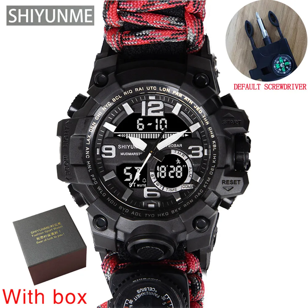 SHIYUNME Military Digital Watch Men Waterproof Outdoor Sport Men Watches Compass Electronic Chronograph relogio masculino 