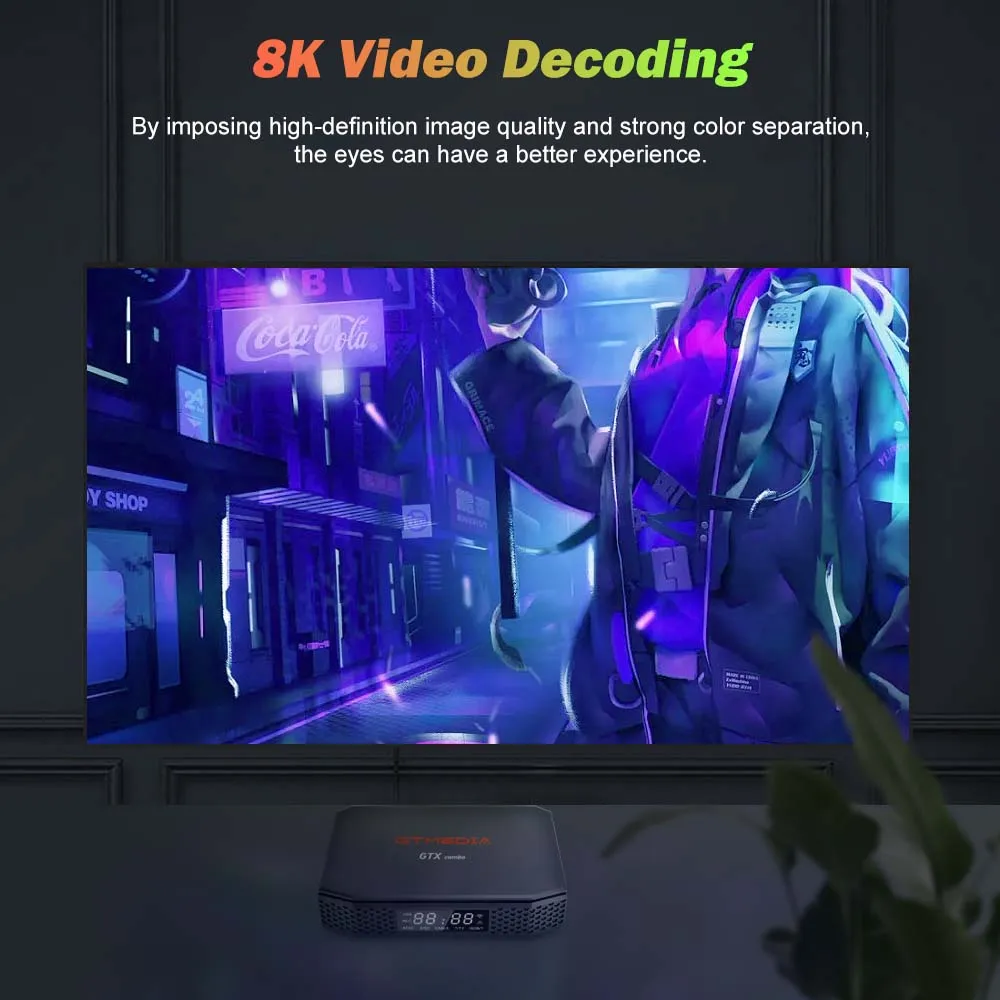 GTMEDIA GTX ޺  ű, 2GB DD4 + 32GB ȵ̵ 9.0 TV ڽ, 4K 8K H265 BT4.1, CA  CI ÷ 1.4, DVB-S S2/S2X-T-C