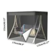 2 Seater Swing Hammock Cover 210D Waterproof Sun Shade Garden Swing Cover Outdoor Cover Patio Yard Hanging Chair Seat Canopy 2
