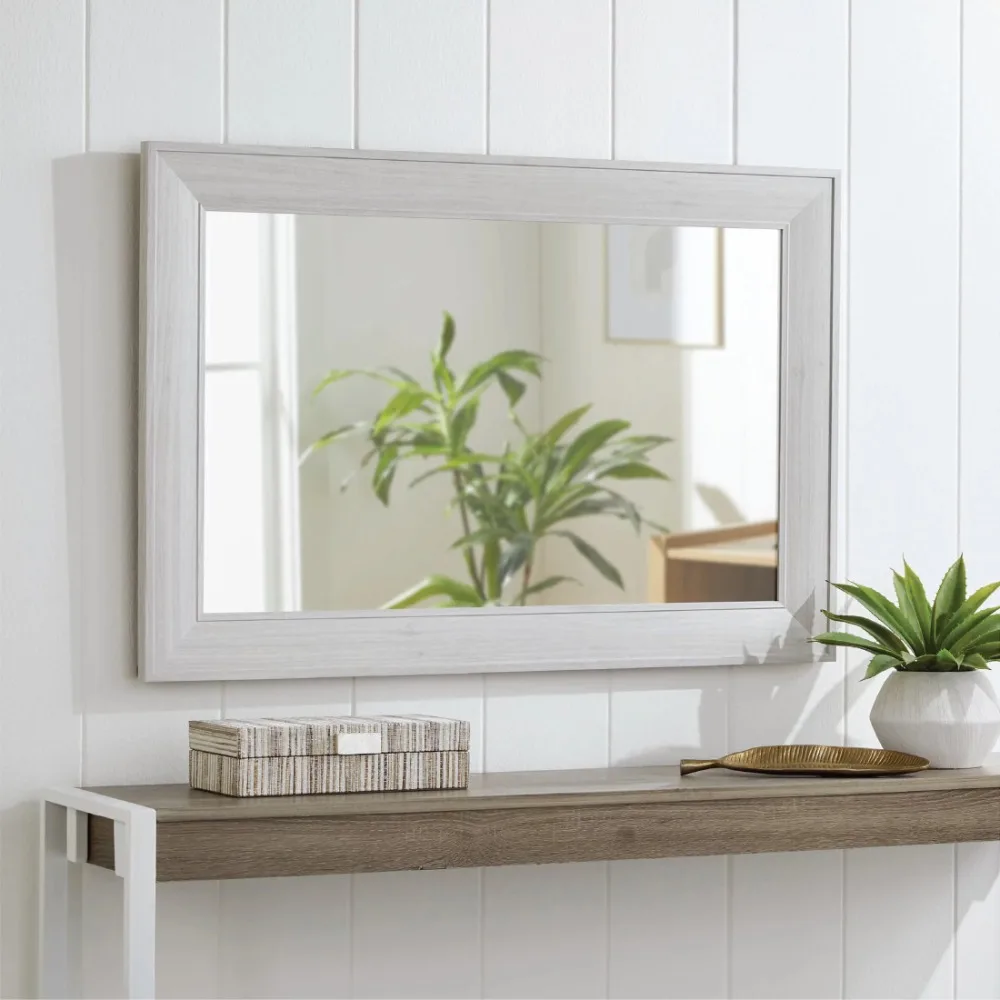 

24" X 36" Modern Rectangle MDF Wall Mirror Grey Freight Free Bathroom Mirrors Fixture Home Improvement