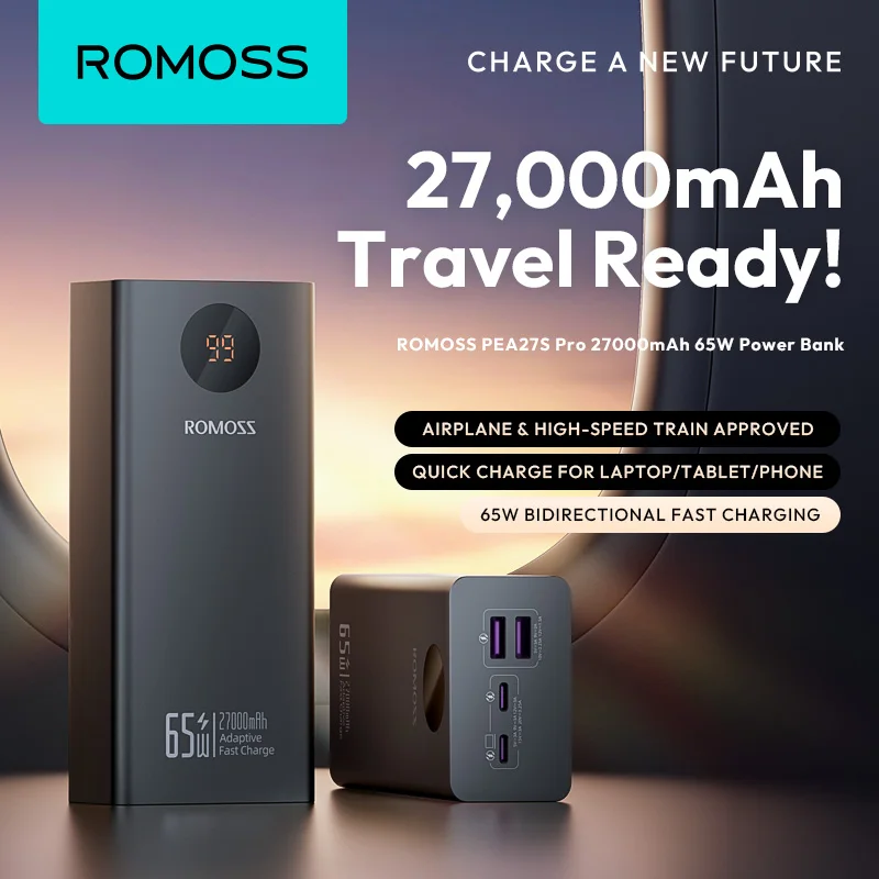 ROMOSS 40000 mAh 強力な電源銀行 65 ワットタイプ C 急速充電器