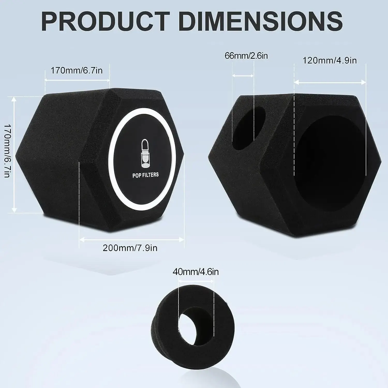 Microphone Pop Filter Microphone Pop Filter Wind Shield Acoustic For Record Studios Mic Sound-absorbing Foam Vocal Isolation Ball
