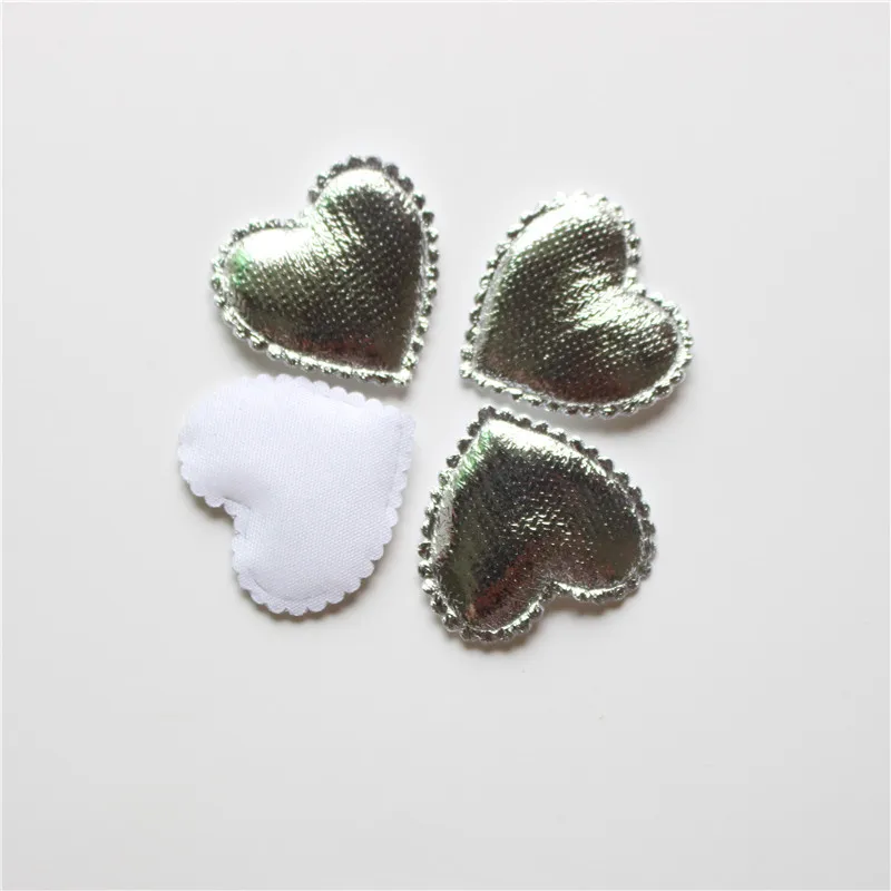 Romantic Sponge Satin Fabric Heart Petals 100Pcs 35mm Wedding Confetti Table DIY Gold Silver Cloth Party Valentine Decorations artificial rose petals