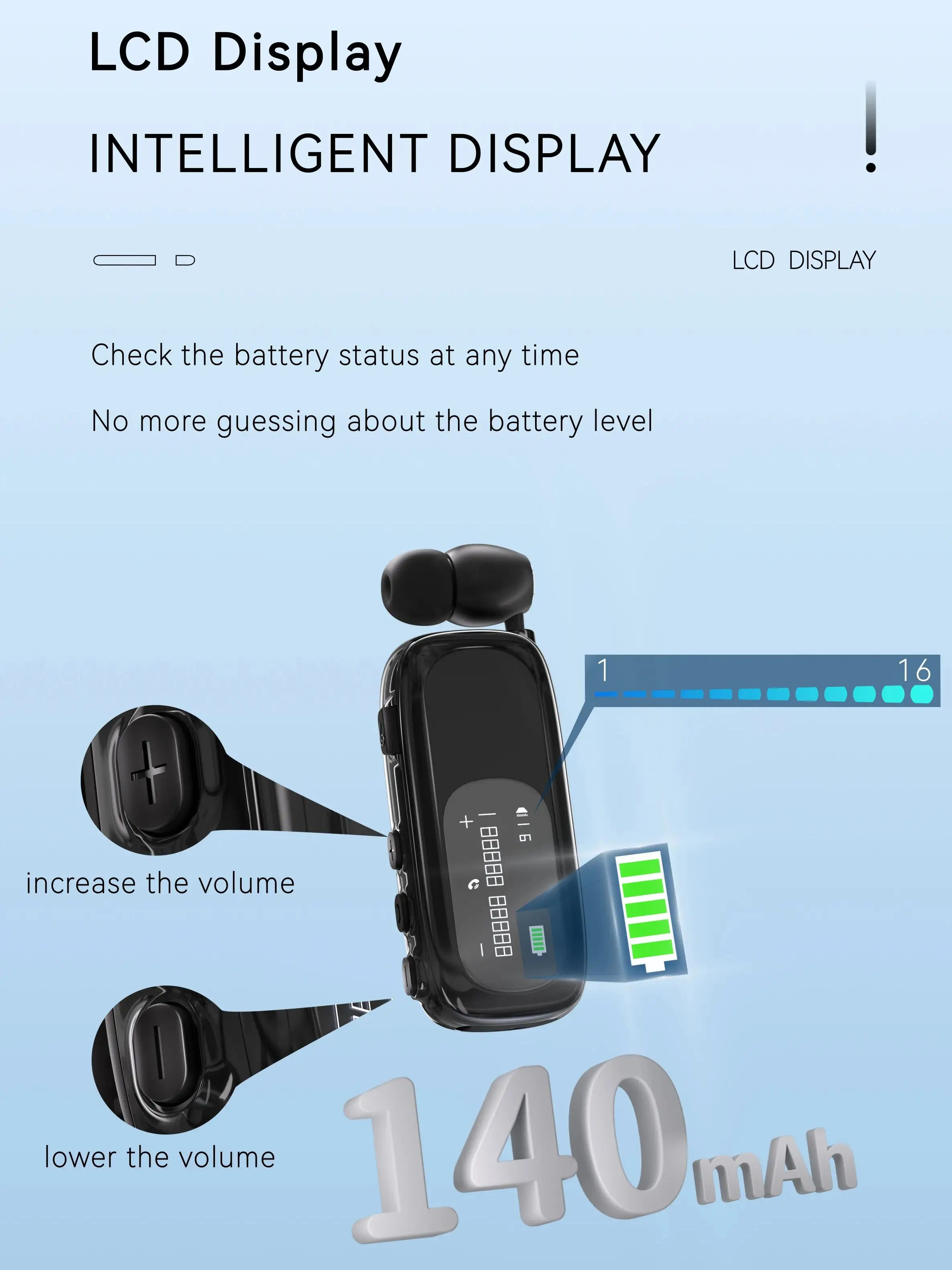 K75 Wireless Bluetooth headphones Noice Cancelling ultra-long battery time Caller number voice Earphone hands-free with wire 5