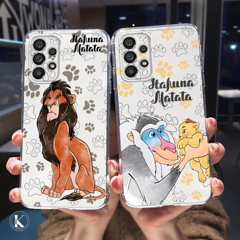 

Simba Disney Lion King For Samsung A04S A81 A91 A71 A51 A41 A31 A12 A21S A01 4G 5G Silicone Transparent Phone Case