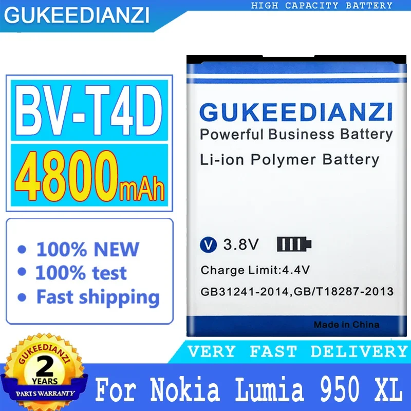 

Battery for Nokia Microsoft Lumia 950 XL CityMan Lumia 940 XL RM-1118 BVT4D BV T4D Lumia950 Lumia940, 4800mAh