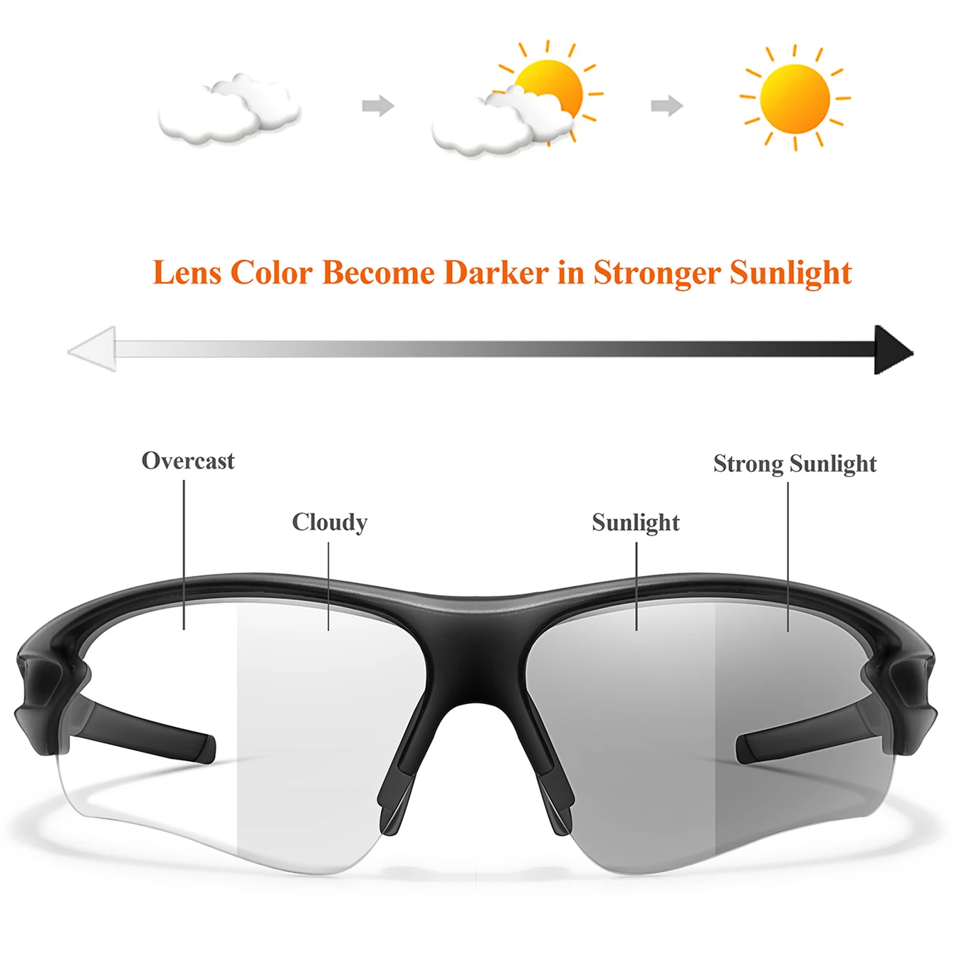 Brand Fashion Photochromic Sunglasses Women