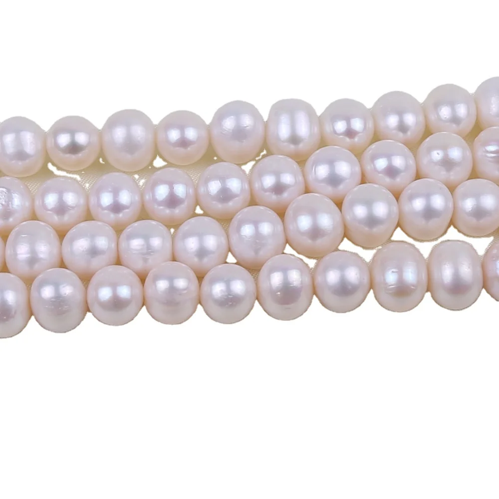 

10-11mm white cultured natural real freshwater pearl strand string beads wholesale loose round fresh water freshwater pearl