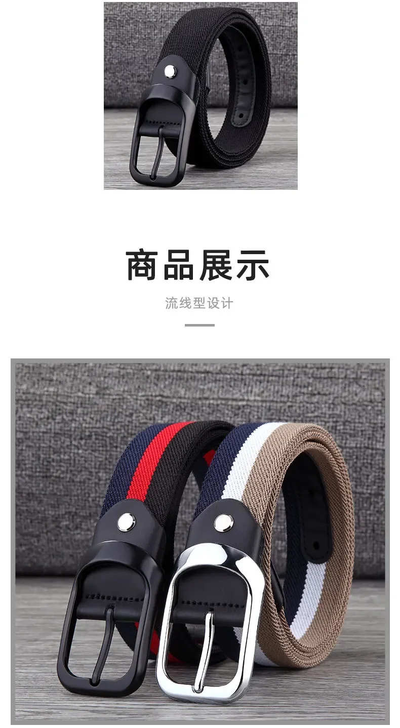 3.5cm Men's Fabric Canvas Webbing Man Belt for student Designer Men Leisure Trousers Belt for Jeans Belts Male Waist Belts