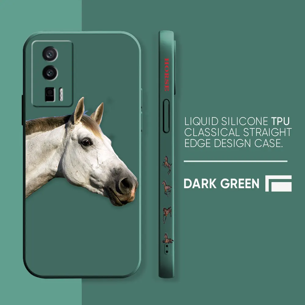 thumbnail image 1 of Case For Redmi K60E K50 K40S K40 K30 K20 10C 9 8A 8 10 Pro 4G 5G Colour Simple Liquid silicone Case Galloping Horses, 1 of 5