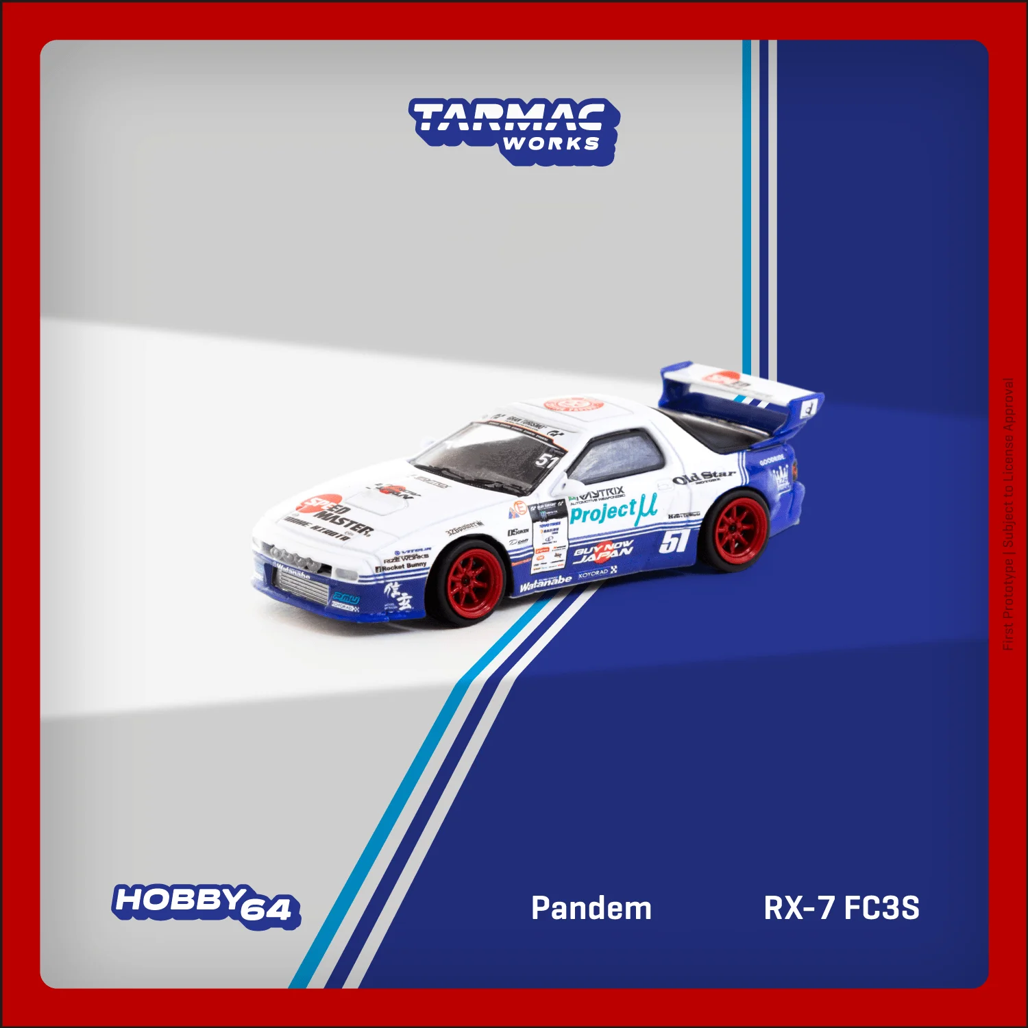 

TW In Stock 1:64 Pandem RX7 FC3S Drift Diecast Diorama Car Model Collection Miniature Carros Toys Tarmac Works