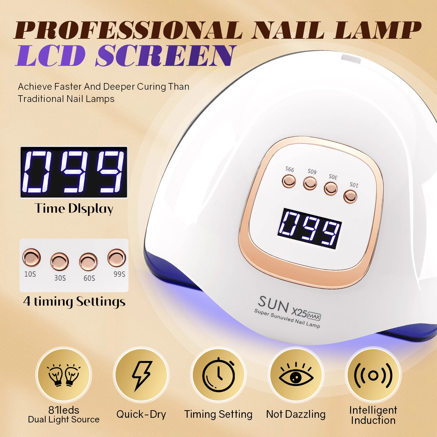 DianaBeauty 380W LED UV Lamp Dryer for Nails Gel Polish Drying Lamp with 4 Timer Setting Auto Sensor Professional Nail Light Best Sellers In Beauty & Health