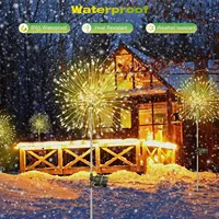 Outdoor LED Solar Firework Lights Garden Decoration Fairy Lights Waterproof Dandelion Lawn Lamp for Garden Landscape Lawn Decor 6