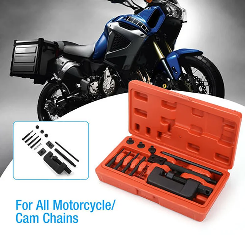 

1set Universal Motorbike Chain Breaker Splitter Riveting Tool Motorcycle Bike Chain Breaker Riveting Tool Chain Cutter Rivet Kit