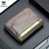 BULLCAPTAIN Men RFID Blocking Bifold Wallet Genuine Leather Card Holder Wallets with 15 Card Slots 4