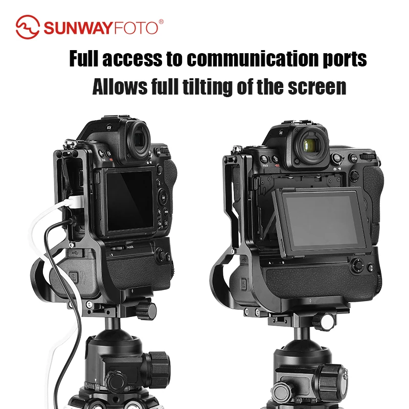 SUNWAYFOTO PNL-Z8GII L-bracket for Nikon Z8 with Battery Grip MB-N12 Arca Swiss Plate