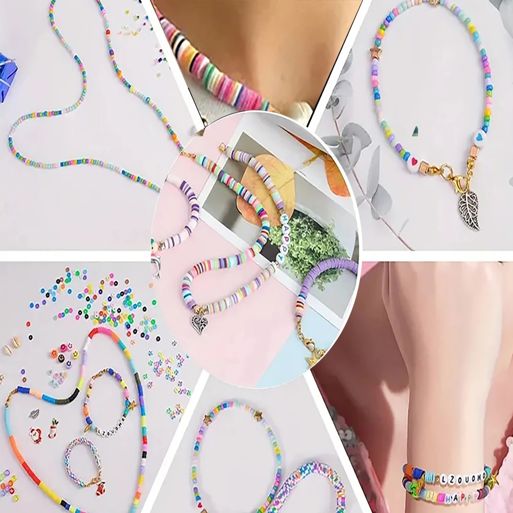 Beads for Jewelry Making DIY jewelry making polymer clay bead kits-handmade bracelets necklaces earrings