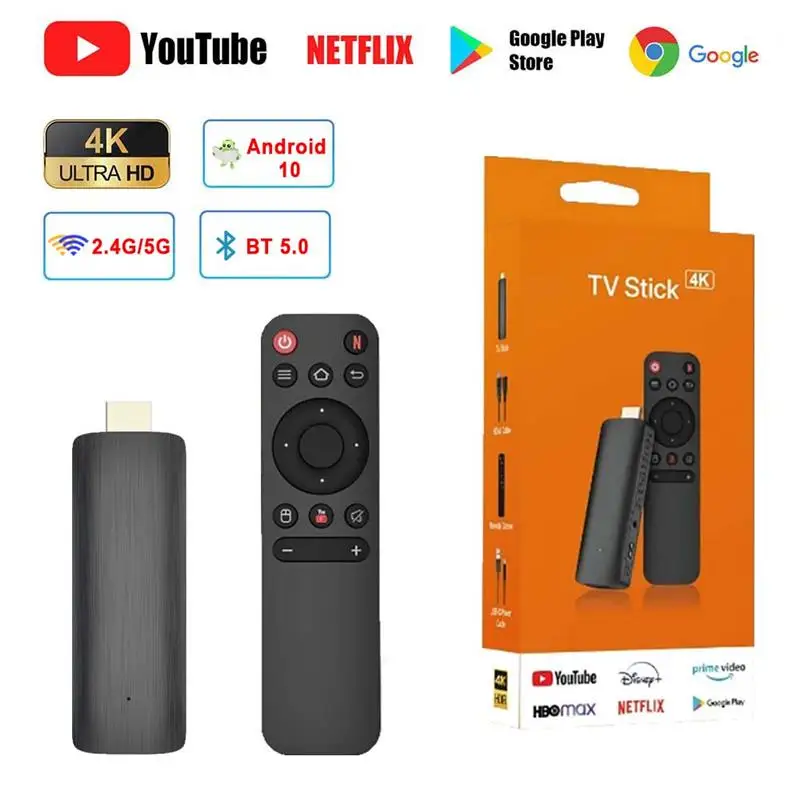 

H313 Android TV Stick Remote Control Google YouTube Network Player Media Player Receiver Set-top Box 4K Network HD Smart TV Box