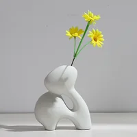 Ceramic Vase Flower Arrangement Dried Flowers Nordic Style Ins Simple Creative Hydroponic Flower Set Living Room Home Decoration 1