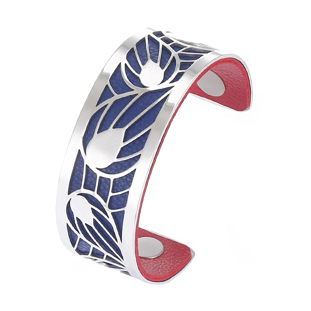 Cremo Cuff Bracelets for Women Stainless Steel Manchette Pulseiras Interchangeable Leather Jewelry 2023 Valentine's Day Gift