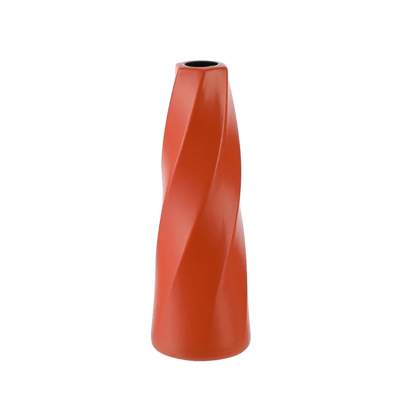 Home DIY Plastic Flower Vase White Imitation Ceramic Flower Arrangement Container Pot Basket Modern Decoration Vases For Flowers 5