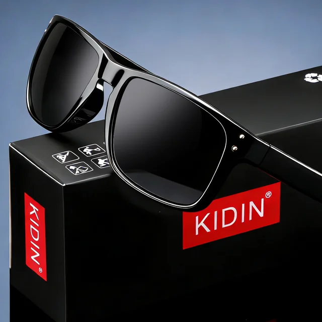 Nouvelles lunettes de soleil polarisées de luxe de haute qualité KIDIN 2026, carrées, pour sports de plein air, fête, plage, femmes et hommes, protection UV400 1