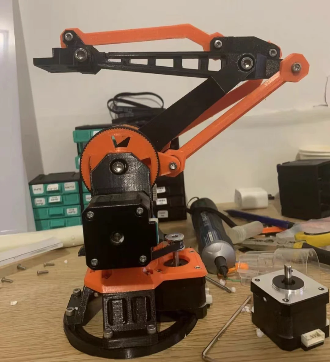High Precision 4 Dof Stepper Robot Arm for Raspberry For Arduino 2560 Robot Kit 3D Printing CNC Motor Robotic Arm Stepper Claw
