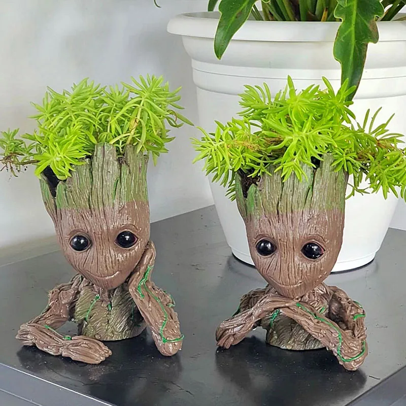 Groot Vases Garden Ornaments Pots Planters Anime Tree Man Ornaments Figure Statuepen Holder Pen Case Kids Teacher'S Day Gift 2