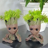 Groot Vases Garden Ornaments Pots Planters Anime Tree Man Ornaments Figure Statuepen Holder Pen Case Kids Teacher'S Day Gift 2
