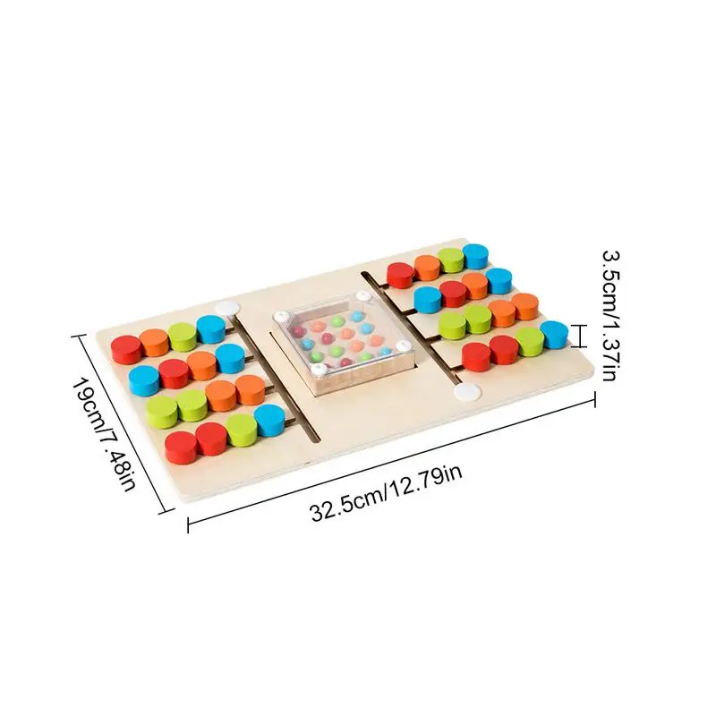 Child Development Puzzle Toy Color Recognition Wood Table Game Two-Player Board Game Preschool Educational Toy For Boys Girls