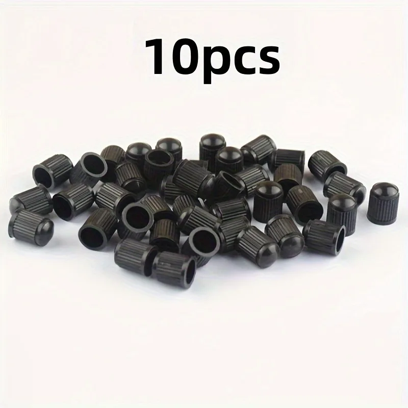 Durable Black Tire Valve Cap Set: Versatile