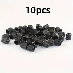 Durable Black Tire Valve Cap Set: Versatile (10 pcs)