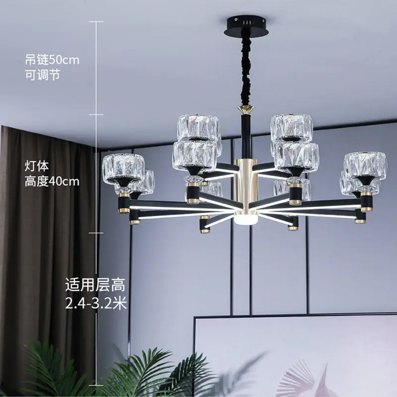Sala de Estar Conduziu a Lâmpada Moderno e Minimalista Lustre Nórdico Luxo Casa Lâmpada 2022 Novo Salão Quarto Cristal Luz 10 Online shopping