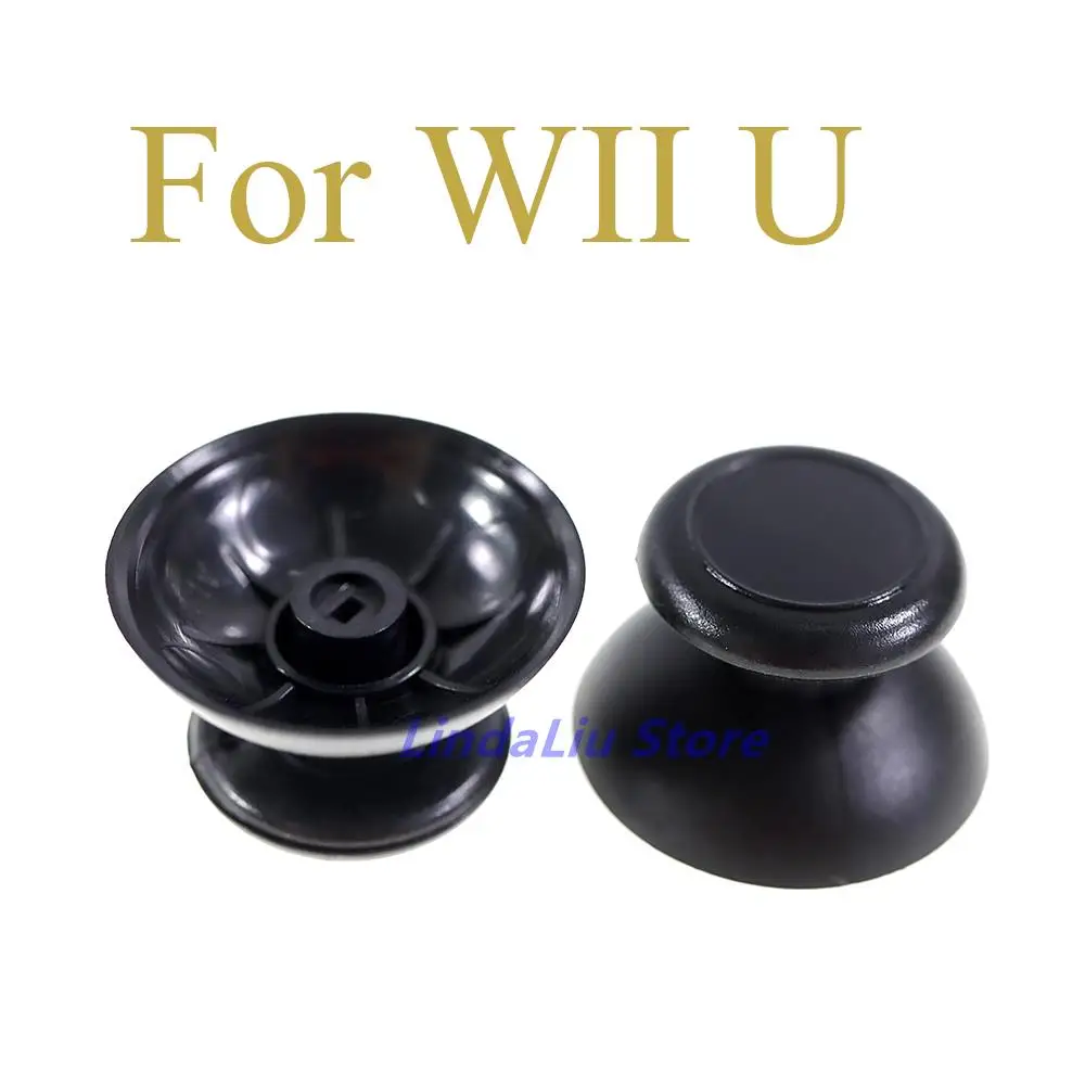 4Pcs Black Small Hole 3D Analog Thumbstick Joystick Caps Fungo Per Wii U Wiiu Controller Di Gioco