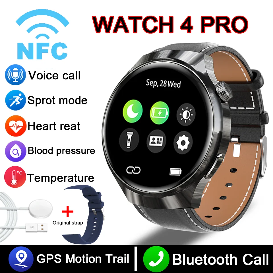 New GT4 Pro Sports Smart Watch Men AMOLED 360*360 HD Screen voice call GPS NFC IP68 Waterproof Watch Health Examine Smart Watch 13