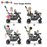 New Adjustable Two Seater Stroller Luxury Stroller for Sale 3 in 1 Kids  Stroller 2