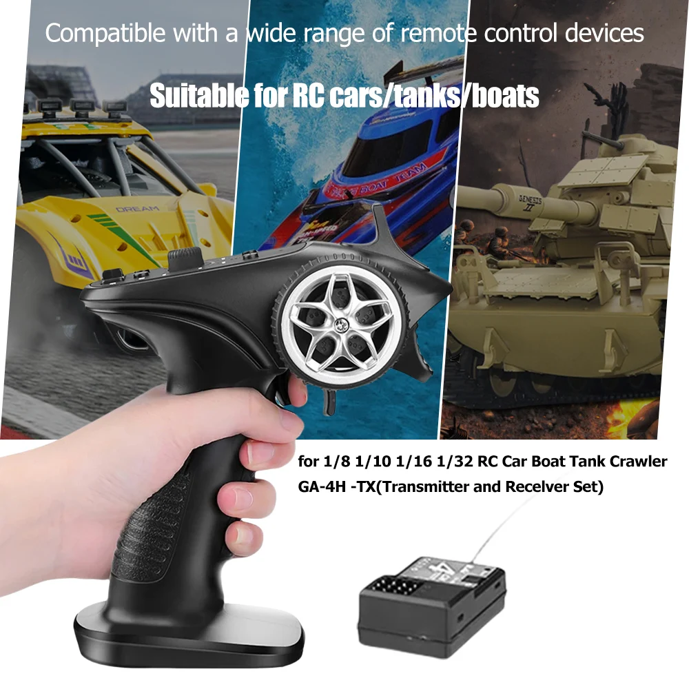 GA-4H-TX TX4 2.4GHz 4CH 라디오 시스템 송신기 컨트롤러 원격 제어/RC 자동차 보트 PK TG3 FS-GT3B 용 수신기