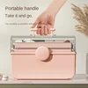 Large Capacity Cosmetic Storage Box Internet Famous Plastic Dustproof Transparent Desktop Portable Medicine Storage Box 4