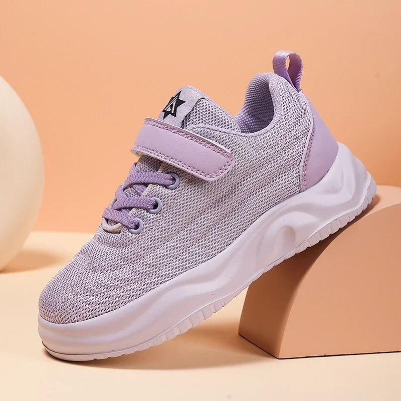 

ZHIO Spring Girls Tennis Sports Shoes for Boys Fashion Walking Sneakers Mesh Breathable Children Casual Shoes Kids Board Shoes