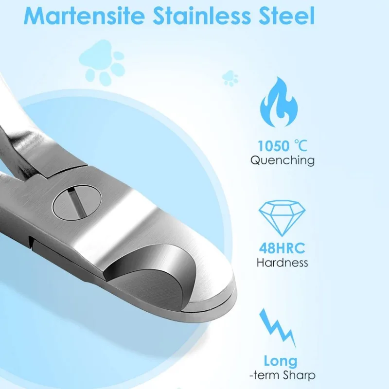 Professional Pet Nail Clipper Sharp Safety Animal Grooming Toe Trimmer Stainless Steels Finger Cutter for Dog and Cat