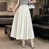 FA603 2024 Summer New Women's Temperament Gentle Half Skirt High Waist Slim Design Small Cake A-line Mid length Skirt 1