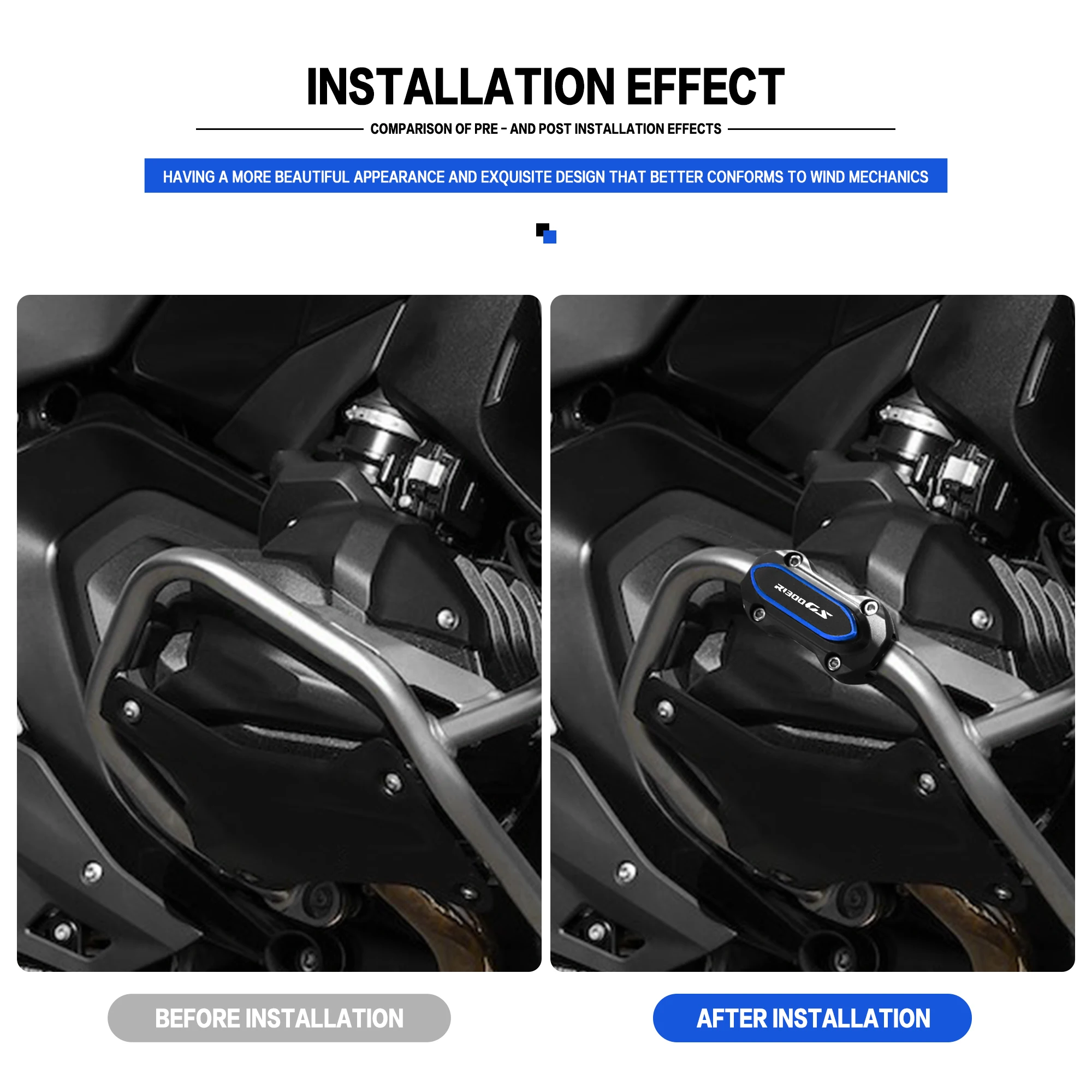 BMW R1300GS R1300 GS R 1300 GS 2023 2024 오토바이 r1300gs 트림 블록 스프링 범퍼 보호대 낙하 방지 블록