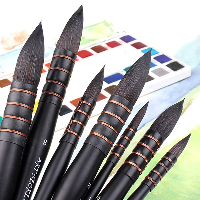 Artsecret Squirrel Hair Watercolor Brush Mop Brush 65Rpy Professional Round Brush for Art Students 3
