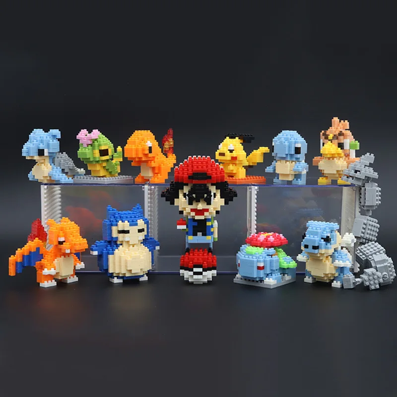 

Lebaiyu Pet Elf Pok é mon Cartoon Children's Puzzle Puzzle Puzzle Mini Diamond Small Particle Block Birthday Gift