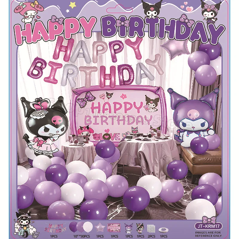 Sanrio Birthday Party Decoration, Cute Porch Sign Hanging Banner Sanrio Theme Party Wall Decoration Porch Sign Birthday Party