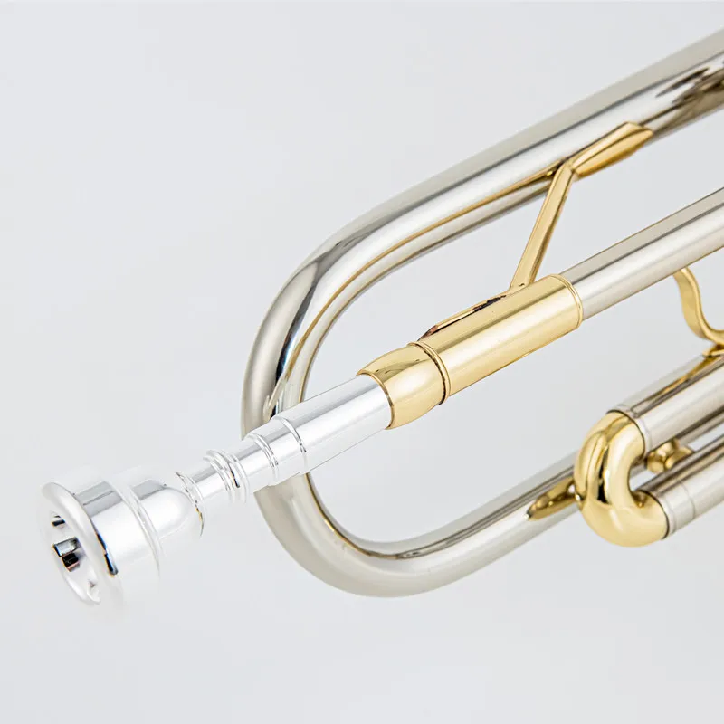 Japan quality 8335LA Bb Trumpet B Flat Brass Silver Plated Professional Trumpet Musical Instruments with Leather Case