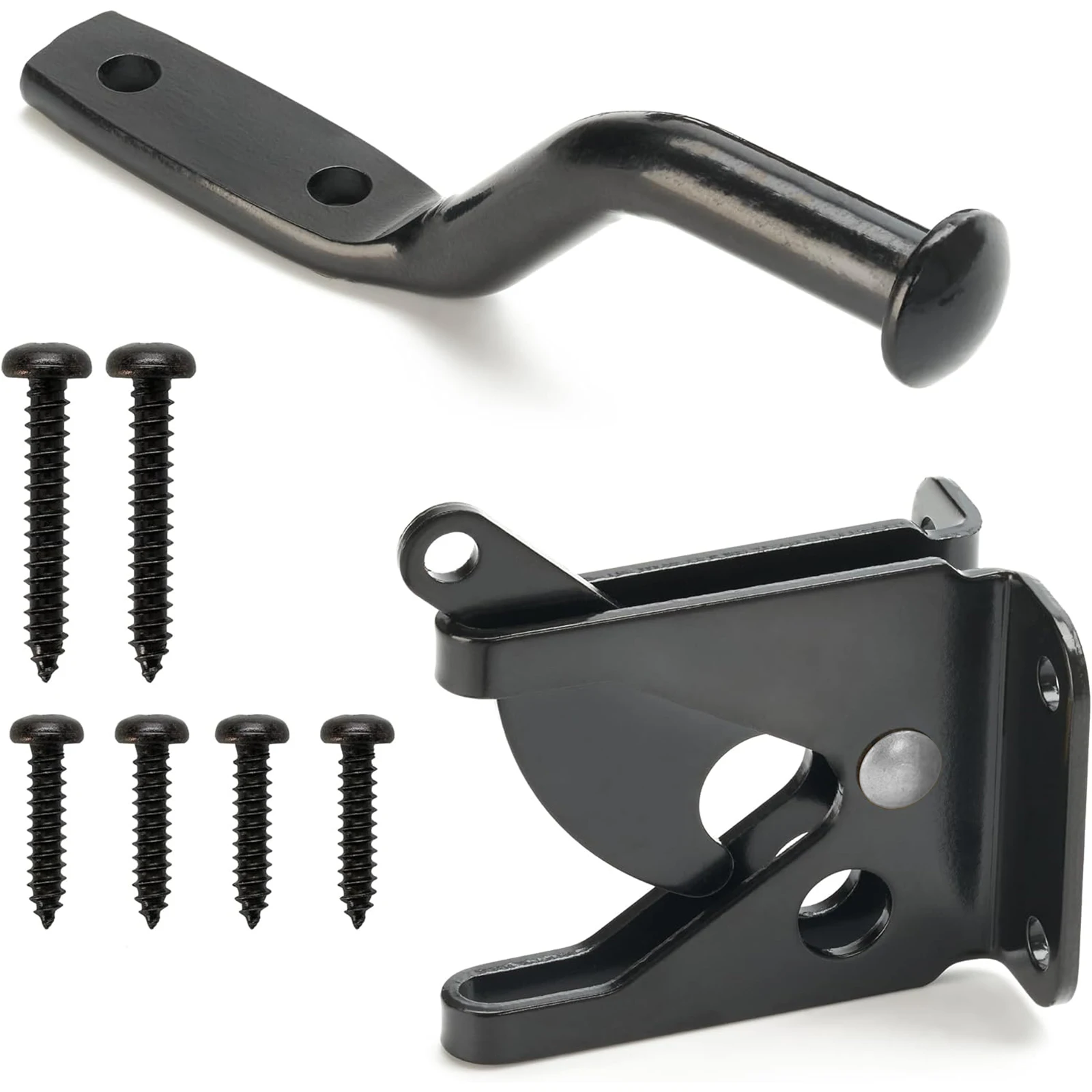 Door Latch 1 Set of Self-Locking Automatic Gravity Lever Fence Latch Hinges for Yard Doors