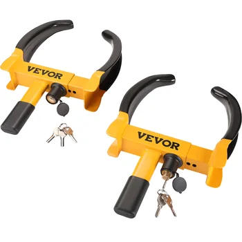 SucceBuy Wheel Lock 2 Packs Universal Wheel Clamp Lock Adjustable Anti Theft Trailer Lock Wheel Clamp Steel Tire Lock for ATV 1